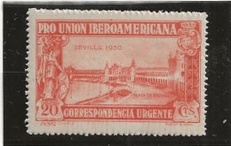 23-0723 Pro Union Iberoamericana Sevilla Plaza De España Urgente 20c - Unused Stamps