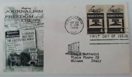 U.S.A. 1958 - Journalism And Freedom Of The Press FDC - 1951-1960