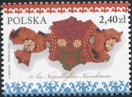 POLAND 2011 4545 Independence Of Kazakhstan, Map, Culture, Tradition MNH ** - Ongebruikt