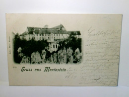 Mariastein. Gruss Aus.., Schweiz. Alte Ansichtskarte / Lithographie S/w, Gel. 1898. Blick Zum Benediktierklost - Stein