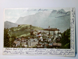 Dorf Pfäfers. Schweiz. Alte Ansichtskarte / Lithographie Farbig, Gel. 1903. Blick  über Ort Und Umland. Nr. 64 - Pfäfers