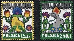 POLAND 2011 Mi 4511-12 Easter Holiday, Tradition, Sprong, Bunny, Resurrection Of Christ, Flowers MNH** - Easter