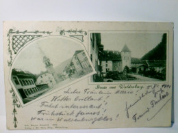 Waldenburg. Gruss Aus.., Schweiz. Alte Ansichtskarte / Lithographie S/w, Gel. Um 1901. Dorfstrasse Mit Kirche, - Wald