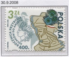 Poland 2008 Mi 4386 Poles In America, Peacock Feather  **MNH - Neufs