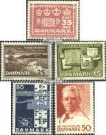 Dänemark 424x,425x,426x,431x,432x (kompl.Ausg.) Normales Papier Postfrisch 1964/65 Naturschutz, ITU, Nielsen U.a. - Nuovi