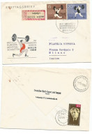 Weight Lifting Euro Tournament Berlin 1966 - DDR Issue On Reg.Official FDC Leipzig 22mar66 X Italy - Haltérophilie