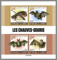 DJIBOUTI 2023 MNH Bats Fledermäuse Chauves-souris M/S - IMPERFORATED - DHQ2335 - Bats