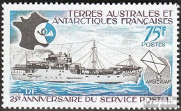 Französ. Gebiete Antarktis 95 (kompl.Ausg.) Postfrisch 1974 25 Jahre Postdienst - Neufs