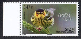 St. Pierre $ Miquelon 2011 Cape May Warbler 1V MNH - Unused Stamps