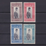 EGYPT 1929, Mi# 144-147, Prince Farouk, MH - Unused Stamps