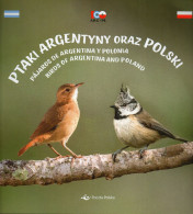 POLAND 2022 POLISH POST OFFICE LIMITED EDITION FOLDER: BIRDS OF ARGENTINA  POLAND CRESTED TIT RUFOUS HORNERO JOINT ISSUE - Cartas & Documentos