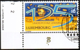 Luxembourg, Luxemburg, 1999,  Y&T 1428,  MI 1478, 125 JAHRE WELTPOSTVEREIN,, GESTEMPELT,  Oblitéré - Oblitérés