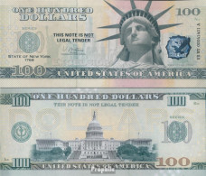 USA 100 Dollars Souvenirschein USA Bankfrisch 2022 US State New York Freiheitsstatue - Andere & Zonder Classificatie