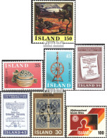 Island 513-519 (kompl.Ausg.) Jahrgang 1976 Komplett Postfrisch 1976 Jonsson, Gewerkschaft U.a. - Neufs