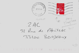 Variété Sur Lettre N° Yvert 3419 Sans Bande De Phosphore Oblitération NEC 33 Bordeaux CTC 17.12.01 - Briefe U. Dokumente