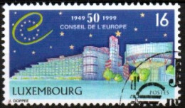 Luxembourg, Luxemburg, 1999,  Y&T 1420,  MI 1470 ,  50 JAHRE EUROPARAT, GESTEMPELT,  Oblitéré - Oblitérés