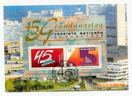 MC 158489 UNITED NATIONS - Wien - 1990 -  40 Jahre Vereinte Nationen - Maximum Cards