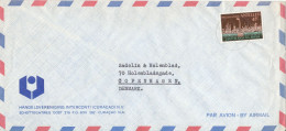 Netherlands Antilles Air Mail Cover Sent To Denmark 14-8-1975 Single Franked - Curaçao, Nederlandse Antillen, Aruba