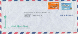 Netherlands Antilles Air Mail Cover Sent To Denmark 24-1-1989 - Curaçao, Nederlandse Antillen, Aruba