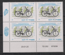 FRANCE - 2023 - N°YT. 5658 - Vélo électrique - Bloc De 4 Coin Daté - Neuf Luxe ** / MNH / Postfrisch - 2020-…