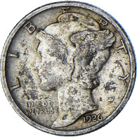 États-Unis, Mercury Dime, Dime, 1926, Philadelphie, TTB, Argent, KM:140 - 1916-1945: Mercury (Mercure)