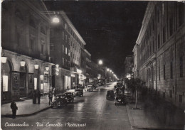 CARTOLINA  CIVITAVECCHIA,LAZIO-VIA CENCELLE (NOTTURNO)-STORIA,CULTURA,MEMORIA,RELIGIONE,BOLLO STACCATO,VIAGGIATA 1955 - Civitavecchia