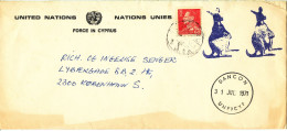 Denmark Cover UN Forces In Cyprus UNFICYP 31-7-1971 - Covers & Documents