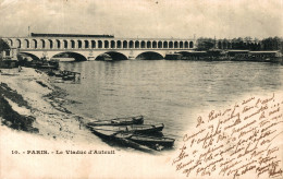 N°109660 -cpa Paris -le Viaduc D'Auteuil Avec Train- - Obras De Arte