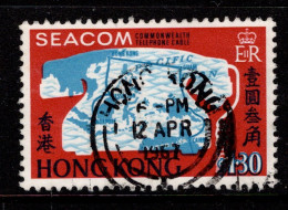 1967 Hong Kong Commonwealth Telephone Cable Roue Map SG 244 Cat, £ 2.00 - Used Stamps