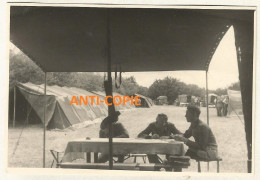 WW2 RARE PHOTO ORIGINALE Soldats Allemands Bivouac à LA MEIGNANNE P. Longuenee En Anjou P. Angers 49 MAINE ET LOIRE - 1939-45