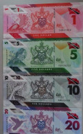 Trinidad And Tobago Set 1, 5, 10, 20 Dollars 2020 Polymer UNC - Trinidad & Tobago
