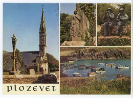 29 PLOVEZET ++ L'Eglise St-Demet XIIe S. Le Monument Aux Morts Et Les Sonneurs . Le Port De Pors Poullan ++ - Plozevet
