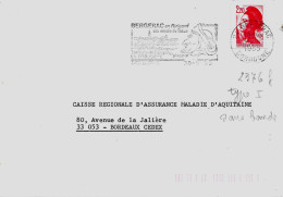 Variété Sur Lettre N° Yvert 2376f Type I Sans Bande Oblitération Secap Bergerac 30-8-85 - Brieven En Documenten