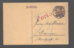 Danzig,P 2,unterfrankiert Daher Mit Nachporto Belegt  (230) - Postwaardestukken