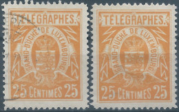Lussemburgo - Luxembourg -TELEGRAPHES 1883 Telegraph Stamps,25C,Used & Not Cancelled, Mint - Telegraphenmarken