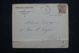 MONACO - Enveloppe De L'Hôtel De La Condamine Pour Paris En 1902 - L 146839 - Lettres & Documents