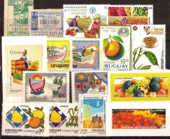 DISCOVER URUGUAY ! FRUITS NATURAL FOOD VEGETABLES RICE QUINOA GRAPE STAMPS MNH - Agriculture