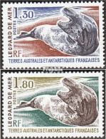 Französ. Gebiete Antarktis 152-153 (kompl.Ausg.) Postfrisch 1980 Meeressäugetiere - Neufs