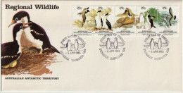 Antarctic Wildlife. First Day Of Issue Tasmania Island (Australia)   1983.  Penguin Postmark - Cartas & Documentos