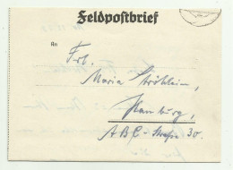 FELDPOSTBRIEF  1939  BIGLIETTO - Gebraucht