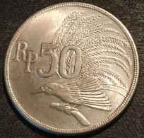 INDONESIE - INDONESIA - 50 RUPIAH 1971 - Paradisier Grand-émeraude - KM 35 - Indonésie