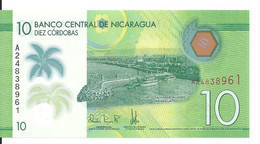 NICARAGUA 10 CORDOBAS 2014-15 UNC P 209 - Nicaragua