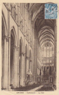 F CP "Cathédrale - La Nef" Obl. Amiens Le 16/7/45 Sur 1f Iris N° 650 (Tarif Du 1° Mars 45) - 1939-44 Iris