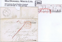 Ireland Offaly 1839 Cover To Dublin Prepaid "7" With Boxed PAID AT/TULLAMOORE, Backstamped TULLAMOORE FE 4 1839 - Voorfilatelie