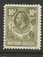 Northern Rhodesia..Scott # 9 MLH VF ...........................w51 - Noord-Rhodesië (...-1963)