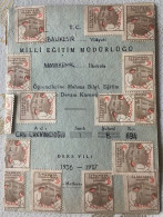 TB WAR ASSOCIATION ,STAMPS,TURKEY, BALIKESIR,  SCHOOL REPORT - Diplômes & Bulletins Scolaires