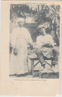 Barbades , Barbados. Native Couple And Bread Fruit Tree. Couple Indigène, Arbre à Pains. CPA Rare. Timbrée. 2 Scans - Barbados (Barbuda)