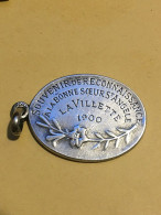 Médaille Religieuse En Argent Massif - Anhänger