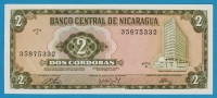 NICARAGUA 2 Córdobas D. 27.04.1972  Serie C 35875332  P# 121  Banco Central Building, Managua - Nicaragua