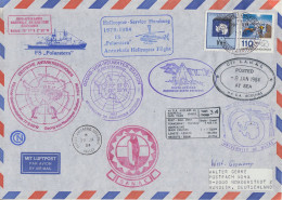 Germany FS Polarstern Large Cover  Flight DO228 Diff Ca Halley, Sanae  Ca Polarstern 07.1.1984 (ET171) - Vuelos Polares